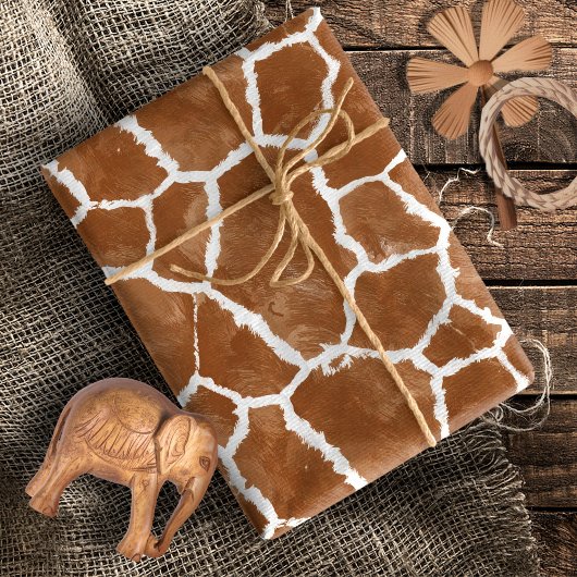 Giraffen-Skin-Pattern-Sattel Braun ID1152 Geschenkpapier