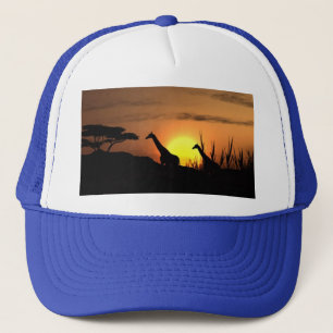 Giraffen-Sonnenuntergang Truckerkappe