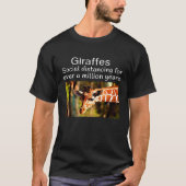 Giraffen soziale Distanz sechs Meter weit weg T-Shirt (Vorderseite)