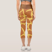 Giraffen-Spots Gold Capri Leggings (Rückseite)