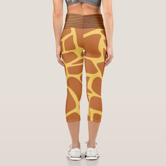 Giraffen-Spots Gold Capri Leggings (Rückseite)