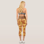 Giraffen-Spots Gold Capri Leggings (Rückseite)