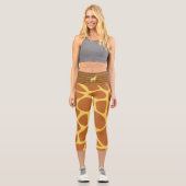 Giraffen-Spots Gold Capri Leggings (Vorderseite)
