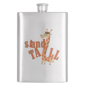 Giraffen-Stand hoch Flachmann (Vorderseite)