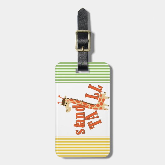 Giraffen-Stand hoch Gepäckanhänger (Vorderseite vertikal)