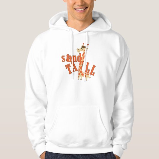 Giraffen-Stand hoch Hoodie (Vorderseite)