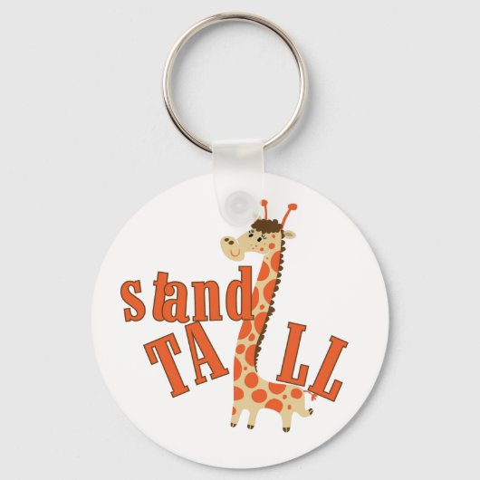 Giraffen-Stand hoch Schlüsselanhänger (Vorderseite)
