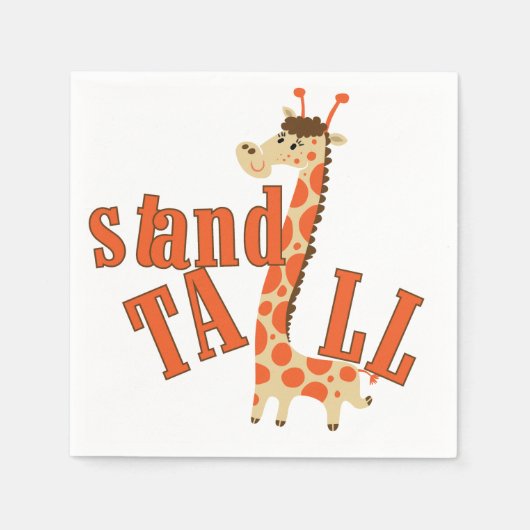 Giraffen-Stand hoch Serviette (Vorderseite)