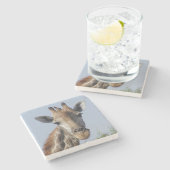 Giraffen-SteinUntersetzer Steinuntersetzer (Seitenansicht)