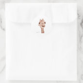 Giraffen-Sticker Runder Aufkleber (Tasche)