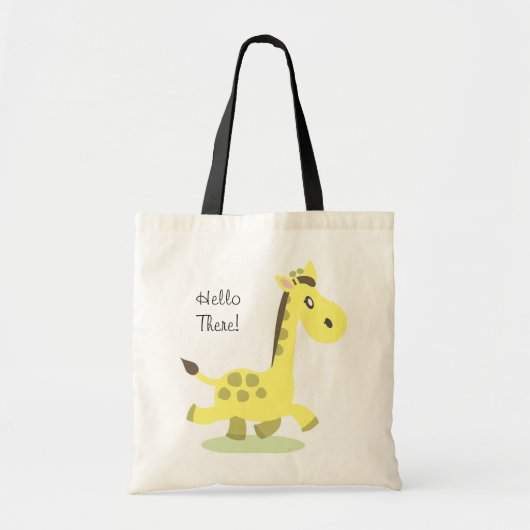 Giraffen-Tasche, hallo dort! Tragetasche (Vorne)