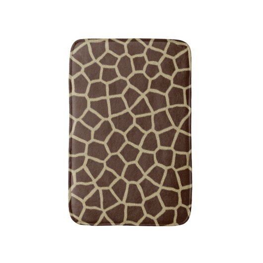 Giraffen-Tierdruck Brown Badematte (Vorderseite Vertikal)