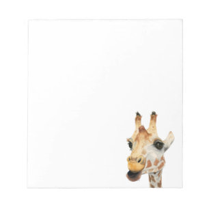 Giraffen-Tierliebhaber-Aquarell-Kunst Notizblock