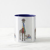 Giraffen-tragende Krawatten Tasse (Zentrum)