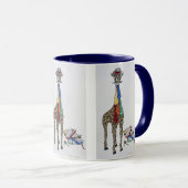 Giraffen-tragende Krawatten Tasse (VorderseiteRechts)