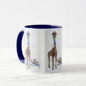 Giraffen-tragende Krawatten Tasse (Vorderseite Links)