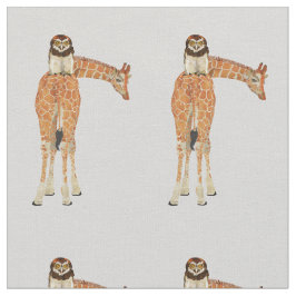 Giraffen-u. Eulen-Gewebe Stoff