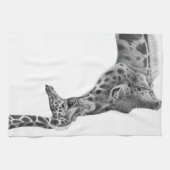 Giraffen-u. Kalb-Amerikaner MoJo Geschirrtücher (Horizontal)