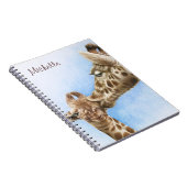 Giraffen-u. Kalb-Notizbuch Notizblock (Rechte Seite)