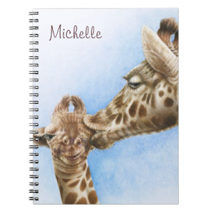 Giraffen-u. Kalb-Notizbuch Notizblock