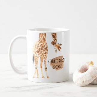 Giraffen-Uhr 2017 - Tasse heraus schauen