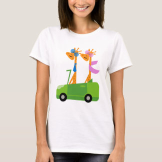 Giraffen und Auto T-Shirt