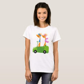 Giraffen und Auto T-Shirt (Vorne ganz)