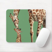 Giraffen- und Babykalbküssen Mousepad (Mit Mouse)