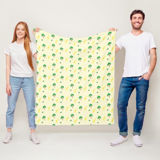 Giraffen und Baummuster Fleecedecke (Beispiel)
