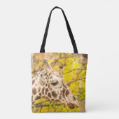 Giraffen und Blätter Tasche (Rückseite)