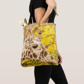 Giraffen und Blätter Tasche (Von Nahem)