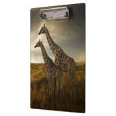 Giraffen und die Landschaft Klemmbrett (Links)