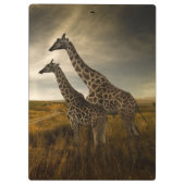 Giraffen und die Landschaft Klemmbrett (Rückseite)