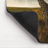 Giraffen und die Landschaft Mousepad (Ecke)