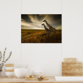 Giraffen und die Landschaft Poster (Küche)