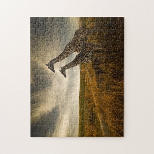 Giraffen und die Landschaft Puzzle (Vertikal)