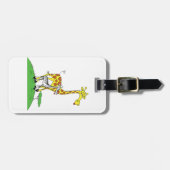 Giraffen-und ein Zebra-Gepäckanhänger Gepäckanhänger (Vorderseite horizontal)