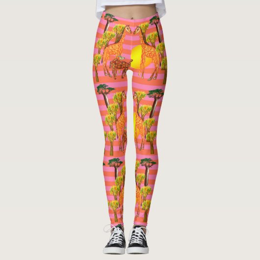 Giraffen und KamelLeggings Leggings (Vorderseite)