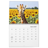 Giraffen und Sonnenblumen 2025 Kalender (Mär 2027)