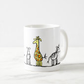 Giraffen- und Zebras-Tasse Kaffeetasse (VorderseiteRechts)