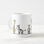 Giraffen- und Zebras-Tasse Kaffeetasse (Vorderseite Links)