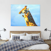 Giraffen unter blauem Himmel Gerahmte Leinwand (Insitu (Schlafzimmer))