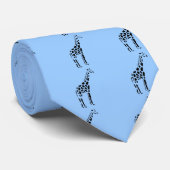 Giraffen-Vintager hölzerner Stich Krawatte (Gerollt)