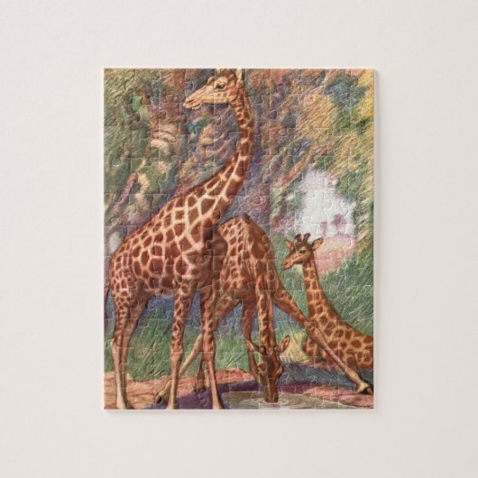 Giraffen von Louis Sargent, Vintage afrikanische T Puzzle (Vertikal)