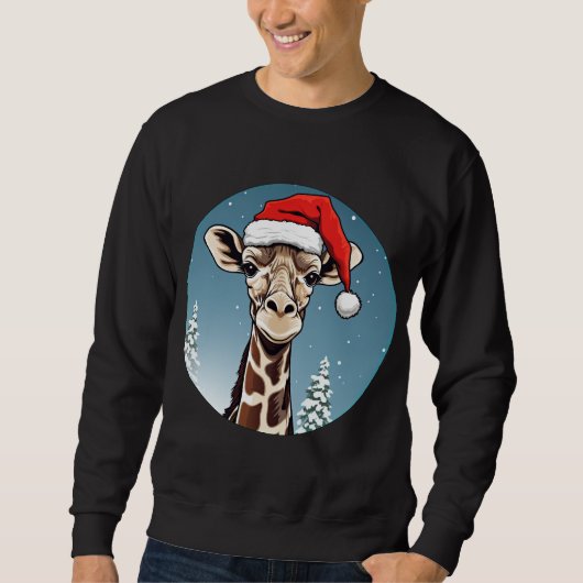 Giraffen Weihnachten Sweatshirt (Vorderseite)