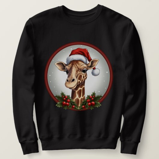 Giraffen Weihnachten Sweatshirt (Design vorne)