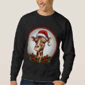 Giraffen Weihnachten Sweatshirt (Vorderseite)