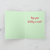 Giraffen Weihnachtskekse Karte (Innenseite)