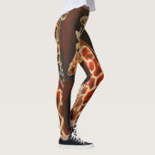 Giraffen, wir drei Afrikaner-Tier-Kunst Leggings (Rechts)