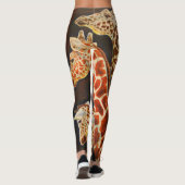 Giraffen, wir drei Afrikaner-Tier-Kunst Leggings (Rückseite)